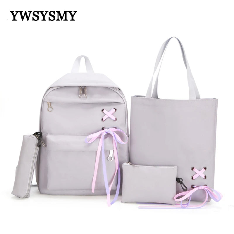 Girls Canvas Backpack Women Leisure Backpack Teenage Girls School Bags