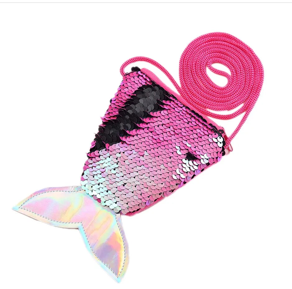 Kids Sequin Coin Purse Mini Shoulder Crossbody Bag for Little Baby Girl
