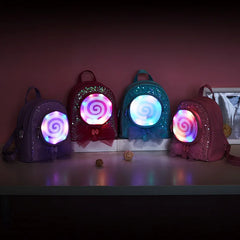 Kids Sequin LED Light Travel Backpack 3D Cartoon Girls School Bags