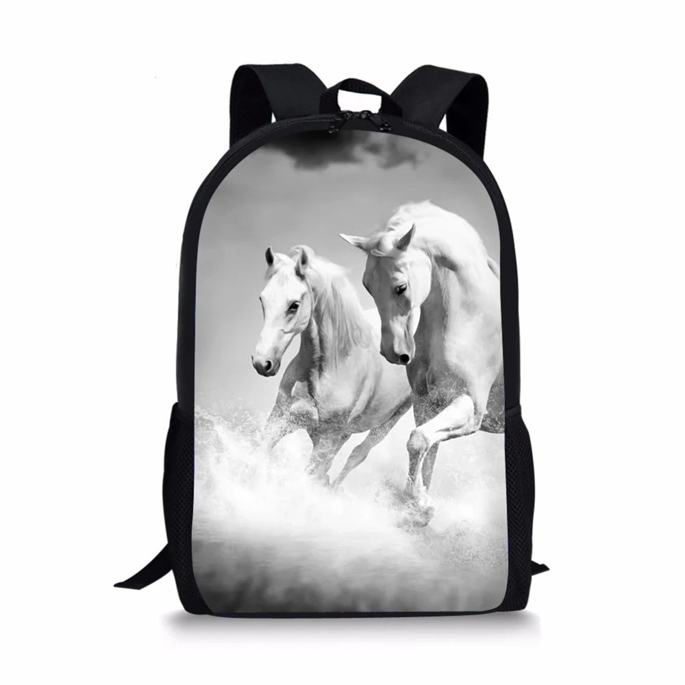Kids Fantasy Horse Print Backpack Toddler School Book Bag