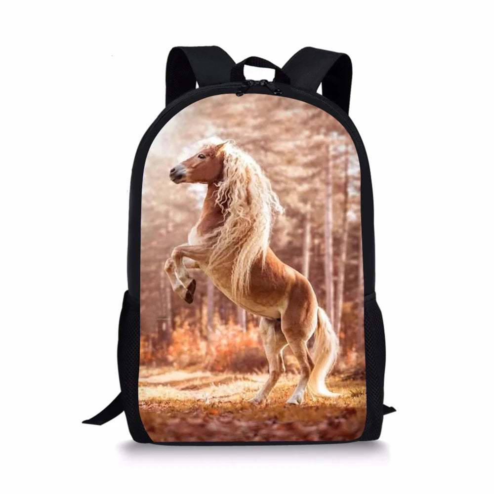 Kids Fantasy Horse Print Backpack Toddler School Book Bag