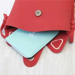 Kids Cat Mini Coin Purse Leather Shoulder Bag