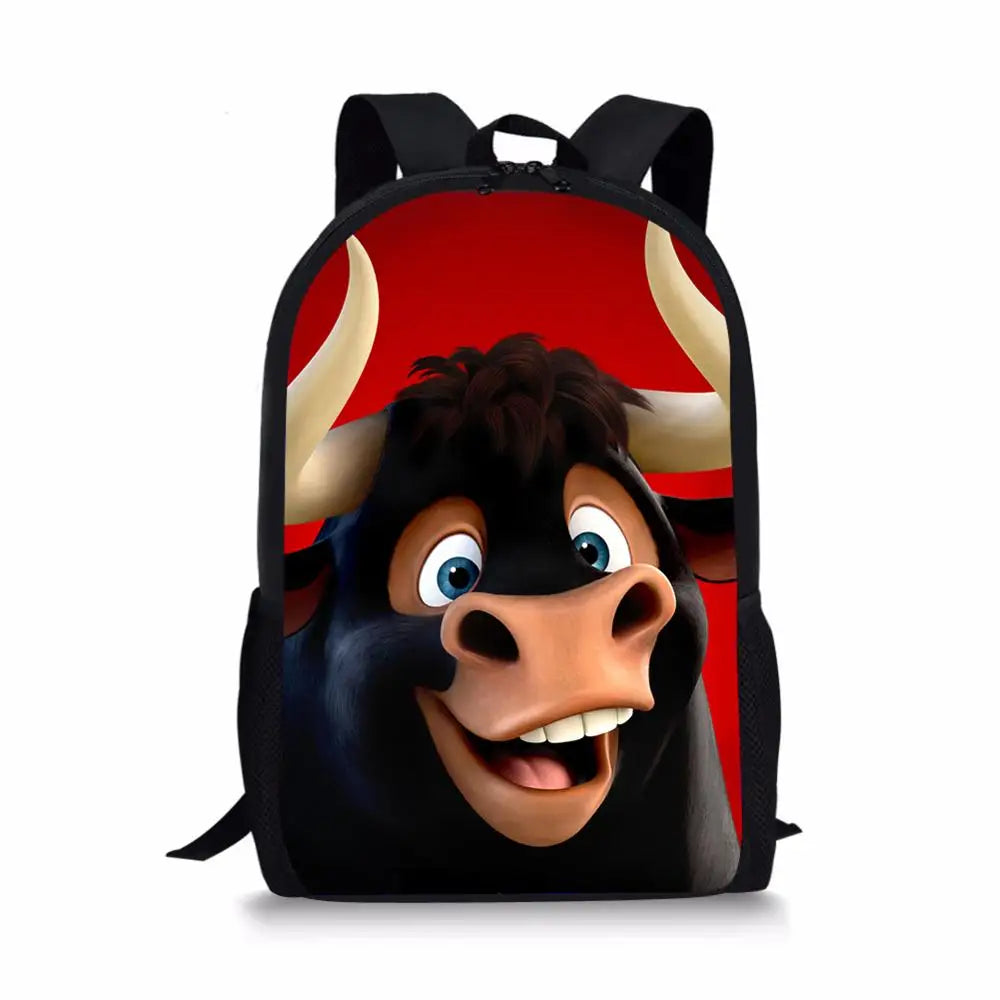Ferdinand Pattern Students School Bag