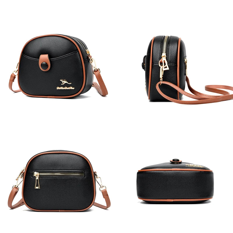 Circular Women Shoulder Bags Crossbody Bag High PU Mini Bag Female Messenger