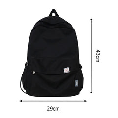 Classic Backpack Women Girls Solid Backpack High School Student Large Capacity