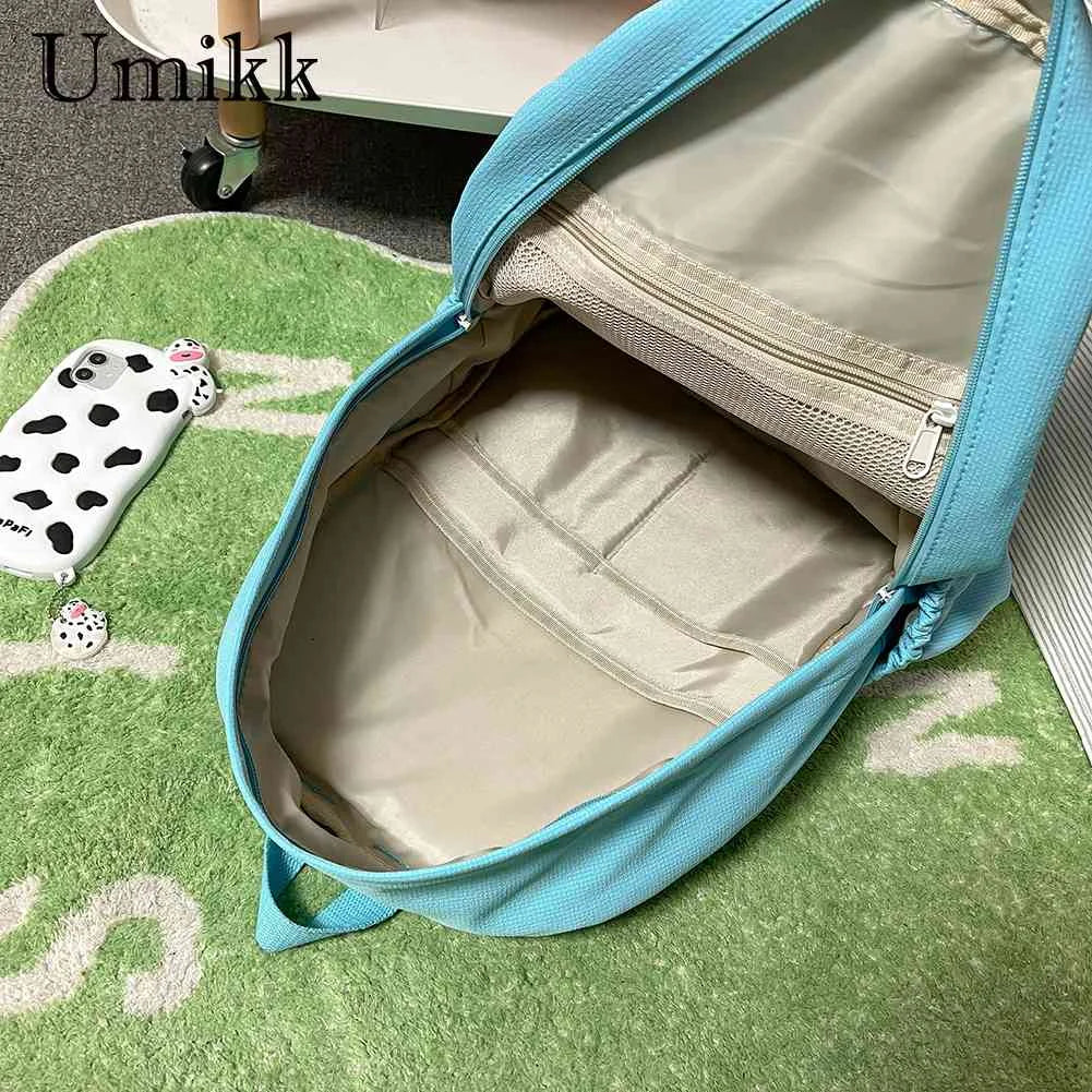 Classic Backpack Women Teenager Girls Solid School Bag College