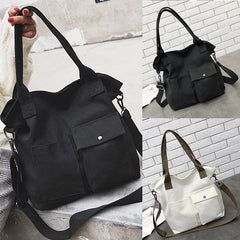 Woman's Classic Messenger Bag, Waterproof Canvas Schoolbag