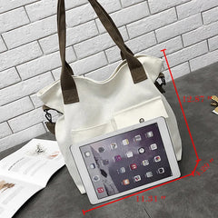 Woman's Classic Messenger Bag, Waterproof Canvas Schoolbag