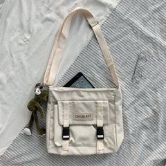 Women's South Korea Postman Bag Lady Student Nylon Waterproof Canvas Schoolbag