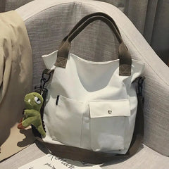 Classic Messenger Bag for Women Lady Student Nylon Waterproof Canvas Schoolbag