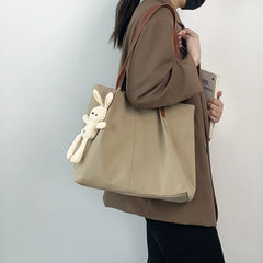 Women's Classic Shoulder Bag Waterproof Tote Lady Student Nylon Canvas