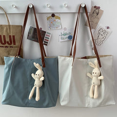 Women's Classic Shoulder Bag Waterproof Tote Lady Student Nylon Canvas