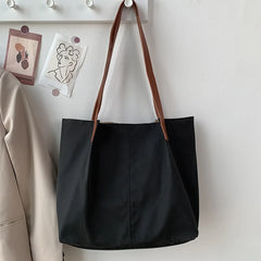 Women's Classic Shoulder Bag Waterproof Tote Lady Student Nylon Canvas