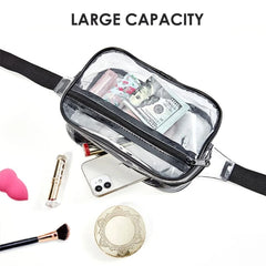 Clear PVC Waist Fanny Packs Phone Holder Sling Chest Pouch Travel Gym Sports Bag
