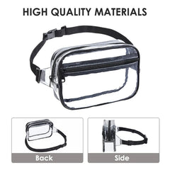 Clear PVC Waist Fanny Packs Phone Holder Sling Chest Pouch Travel Gym Sports Bag