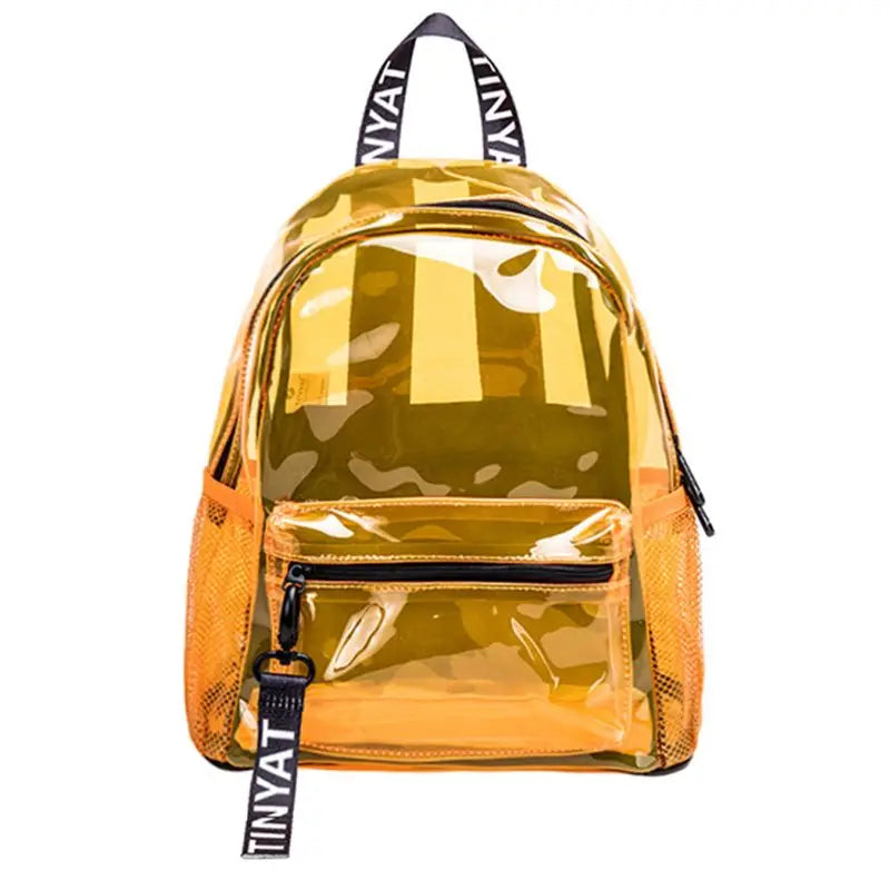 Clear PVC Women Backpack Transparent School Bag for Girls