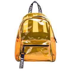 Clear PVC Women Backpack Transparent School Bag for Girls