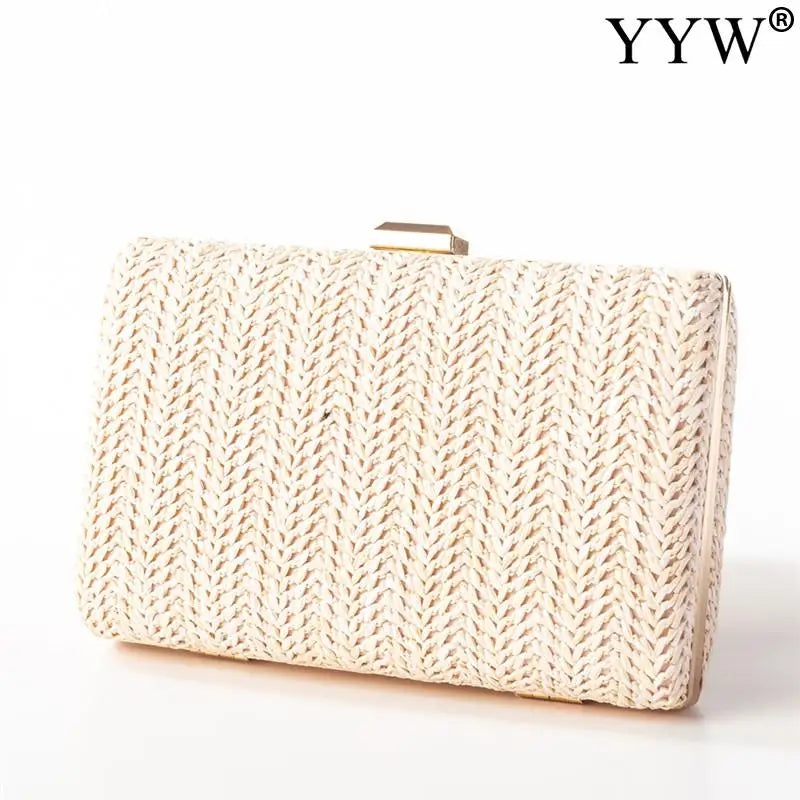 Woven Straw Clutch Bag for Women Wedding Party Handbag