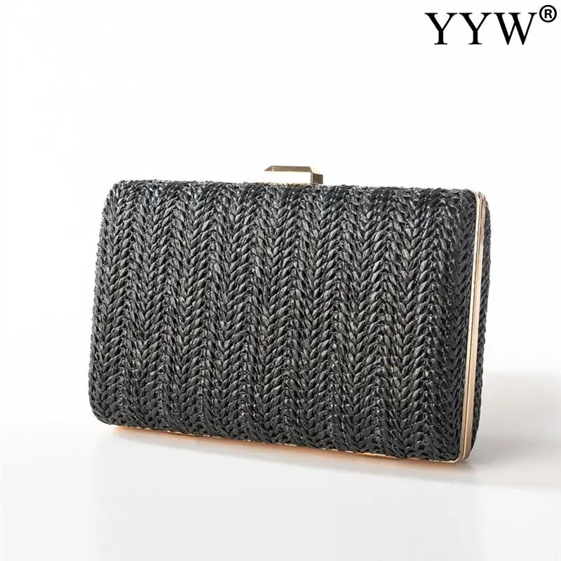 Woven Straw Clutch Bag for Women Wedding Party Handbag