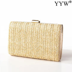 Woven Straw Clutch Bag for Women Wedding Party Handbag