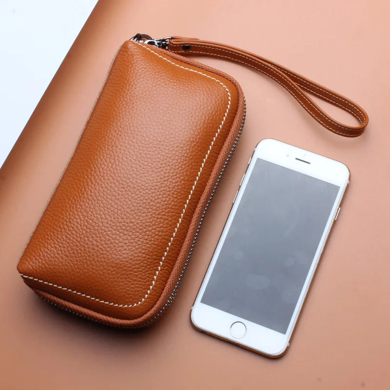 Women Leather Clutch Bag Travel Tote Multi-card Money Phone Small Bag