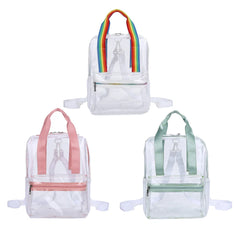 Transparent Backpack for College Students Women Waterproof Schoolbag