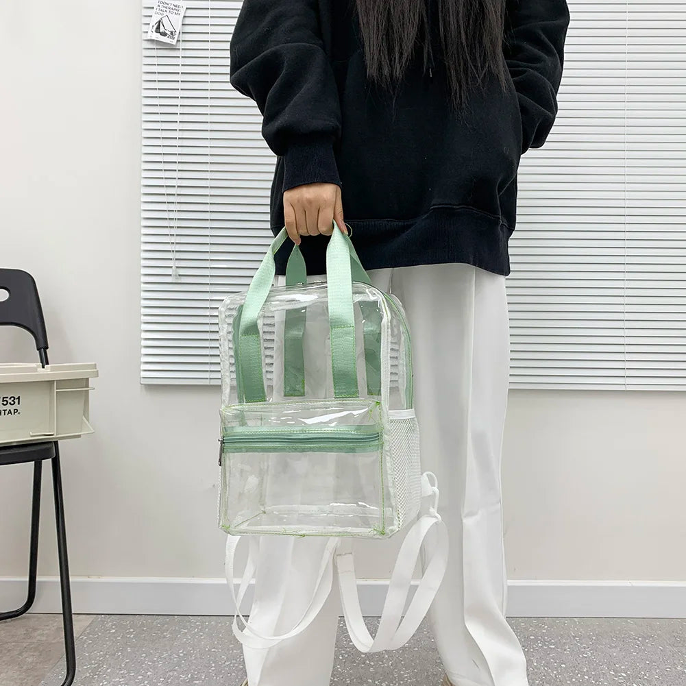 College Students Transparent Backpacks Women Backpack Waterproof