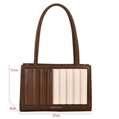 PU Leather Pleated Shoulder Bag Small Underarm Bag For Women