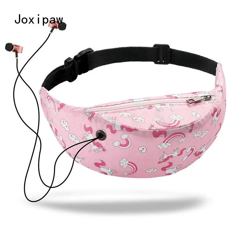 Colorful Print Waist Bag for Men Women Fanny Packs Outdoor Sports Belt Bag