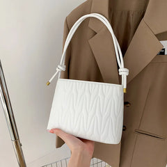 Embroidered Thread Womens Shoulder Bag Travel Purse Bucket Bag