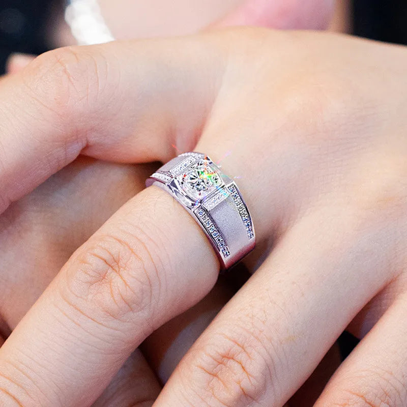 2 Carats Zircon Diamonds Gemstones Rings for Men