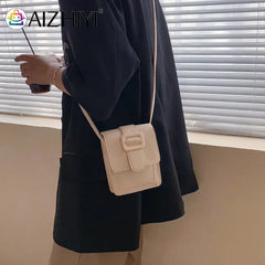 Casual PU Leather Crossbody Bag Mini Shoulder Bag for Women