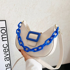 Contrasting Colors Shoulder Bags for Women Chains Handbags Crossbody Bags