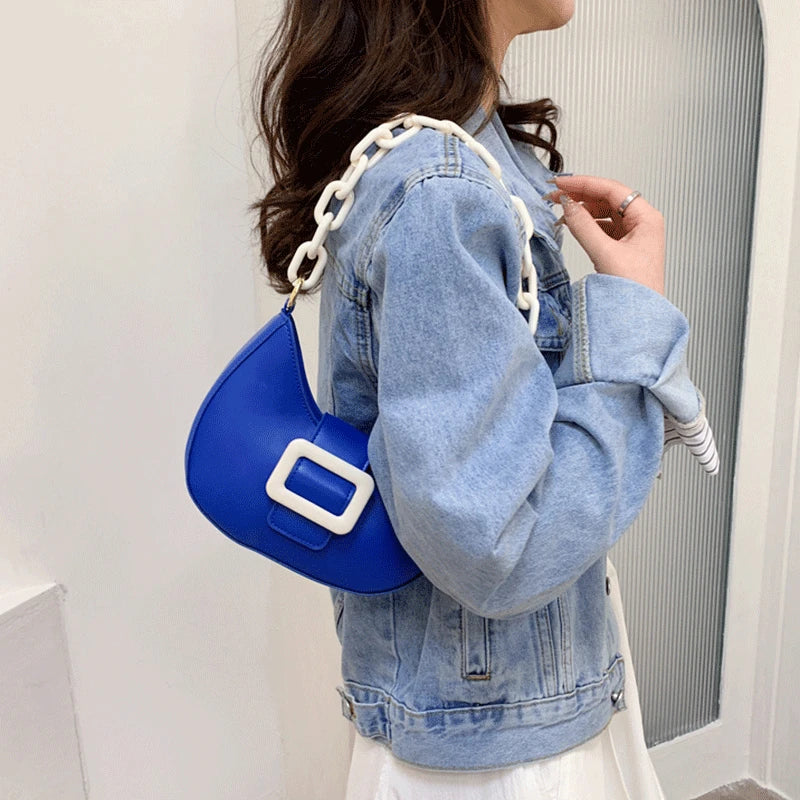 Contrasting Colors Shoulder Bags for Women Chains Handbags Crossbody Bags