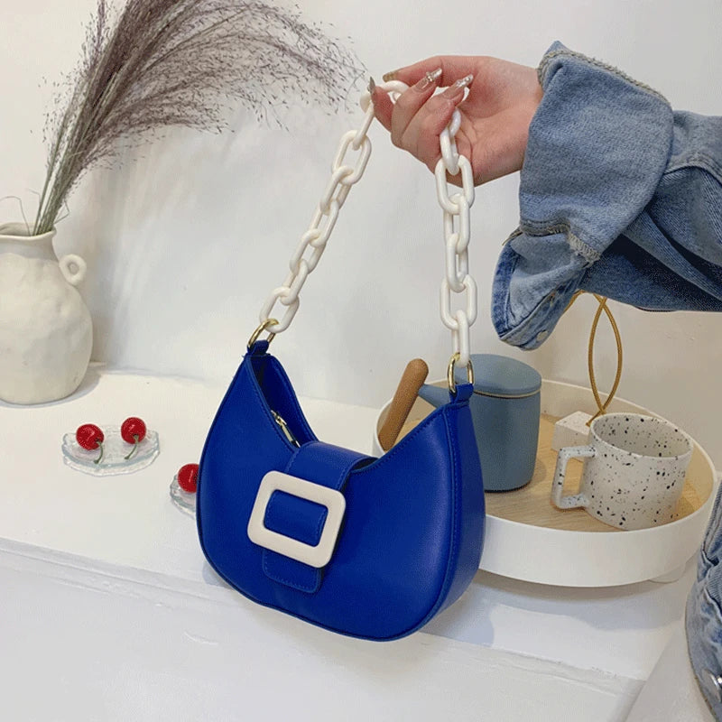 Contrasting Colors Shoulder Bags for Women Chains Handbags Crossbody Bags