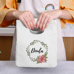 Garland Print Lunch Bag for Women Portable Lunchbags Thermal Breakfast Box