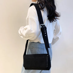 Corduroy Crossbody Bag Ladies Small Square Handbag