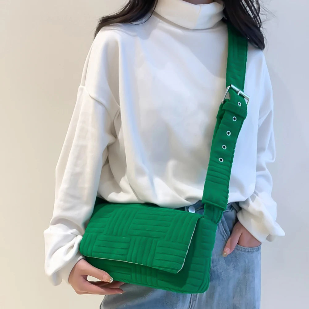 Corduroy Crossbody Bag Ladies Small Square Handbag