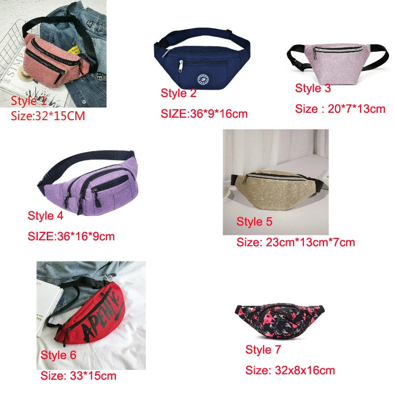 Corduroy Fanny Pack Women Waist Bag Belt Money Travel Bum Bag