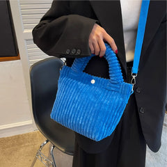 Nylon Crossbody Bucket Bag for Women