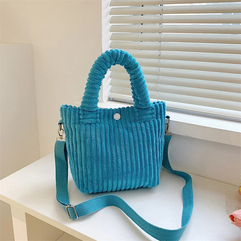 Women's Casual Corduroy Shoulder Bag
