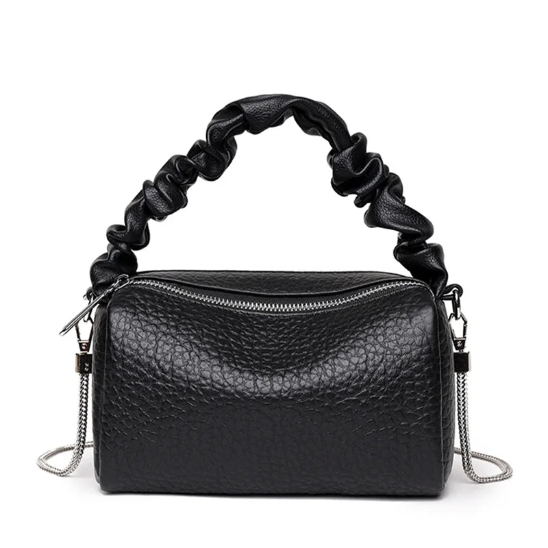 Cow Leather Chain Women Shoulder Crossbody Bags Ladies Tote Sac Handbags
