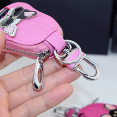 Cow Leather Key Wallet Cartoon animal Car Key Pouch