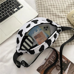 Cows Print Waist Pack Fanny Pack for Women Girls Small Adjustable Hip Pack Bum B