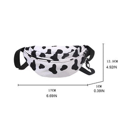 Cows Print Waist Pack Fanny Pack for Women Girls Small Adjustable Hip Pack Bum B