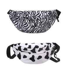 Cows Print Waist Pack Fanny Pack for Women Girls Small Adjustable Hip Pack Bum B