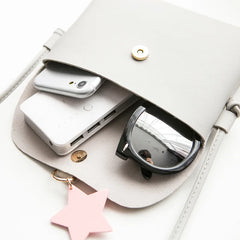 One Shoulder Bag Women's Handbag with Pentagon Star Pendant