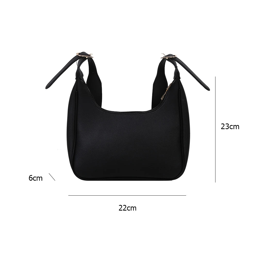 Crescent Messenger Bag PU Leather Crossbody Handbag