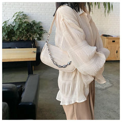 Crocodile Pattern Mini PU Leather Shoulder Bag for Women