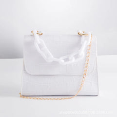 Crocodile Pattern Female Handbag Small Square Bag for Women